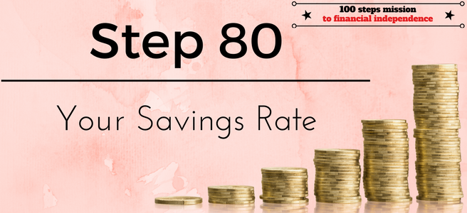 Step 80 of the 100 steps mission to financial independence: Your Savings Rate